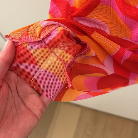 Solid & Striped The Garcelle Printed Mesh Size Dress Size L NWT - Picture 10 of 11